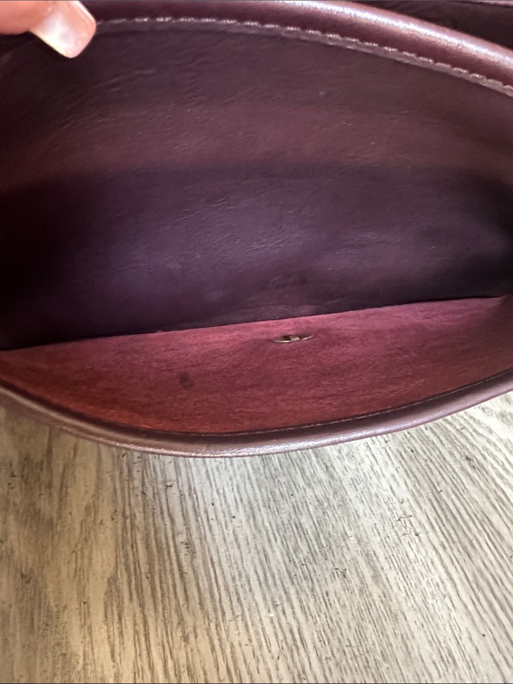 Coach RARE Vintage Oxblood Burgundy Leather Clutch Crossbody HARD TO FIND!! - Picture 11 of 16